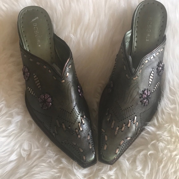 BCBGirls Shoes - Western style mules by BCBGirls